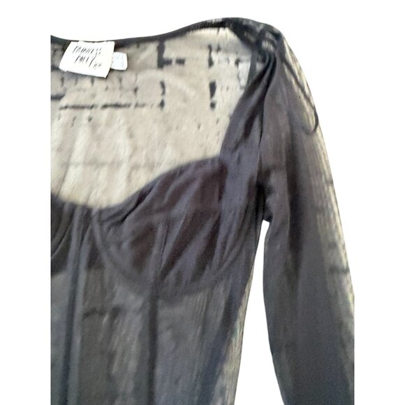 PRINCESS POLLY Mesh Corset Long Sleeve Bodysuit Size US 4 - Picture 6 of 10